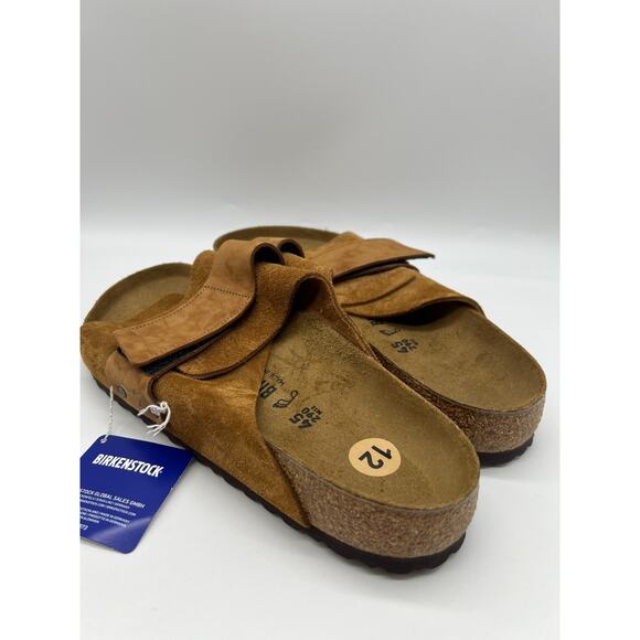 Birkenstock Kyoto Mink Nubuck Suede Leather Slides Men's Size 12 - Picture 8 of 16